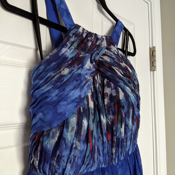 Little Mistress blue watercolor evening maxi - Picture 5 of 9